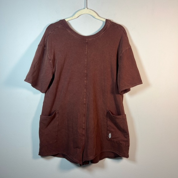 Free People Hot Shot Tee Romper in Dark Espresso XS - Picture 6 of 12